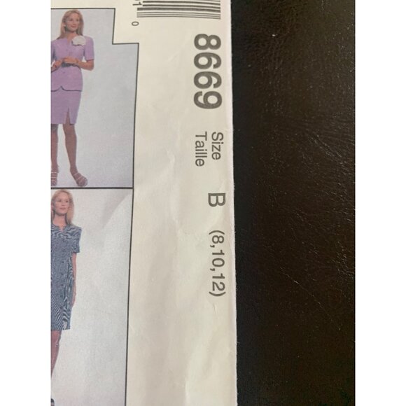 McCall's Misses Dress Coat Skirt Sewing Pattern Sz  8 - 12 8669 - Uncut - Picture 5 of 10